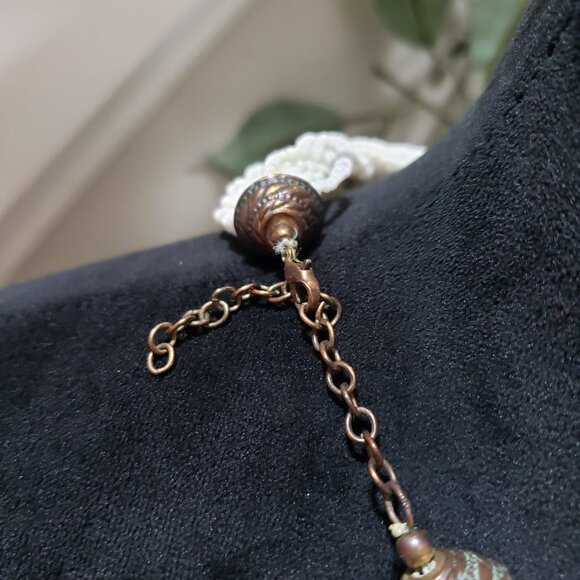 "Womens Fashion Multi Strand Beaded Heavy Braided Statement Collar Style Necklac - Picture 6 of 7